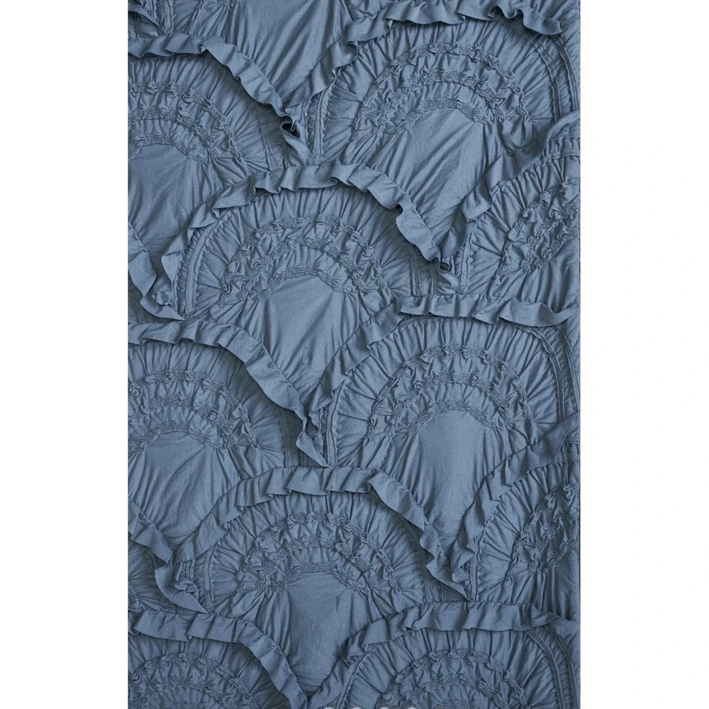 Anthropologie Rivulets Pillow‎ Sham Cover Blue EURO Size Bedding
